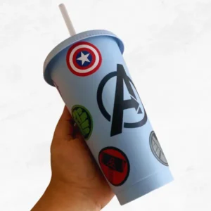 Avengers Cold Cup with Lid and Straw