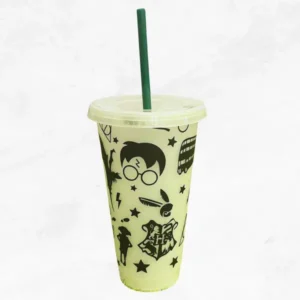 Harry Potter Glow In The Dark Cold Cup with Lid and Straw