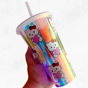 Hello Kitty Cup with Lid and Straw