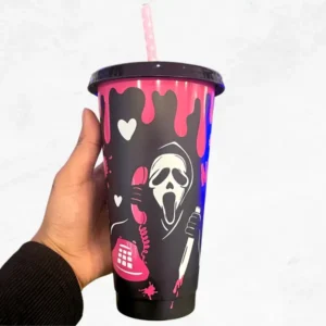 Scream/Ghost Face No You Hang Up Cup with Lid and Straw